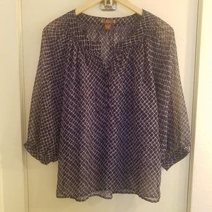 dm bm Sheer Purple Blouse
